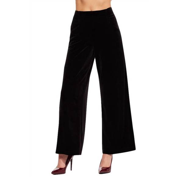 NEW EVA FRANCO hepburn pant in black velvet